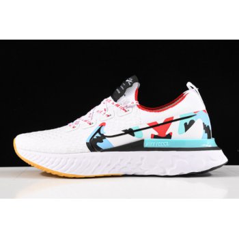 2020 Nike React Infinity Run Flyknit White Red-Blue Running Shoe CD4372-100 Shoes